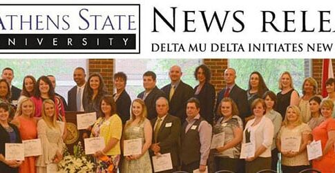 Athens State University Delta Mu Delta Initiates New Members