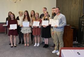 Omicron Psi chapter of Delta Mu Delta at Concord University’s 2022 Induction Ceremony